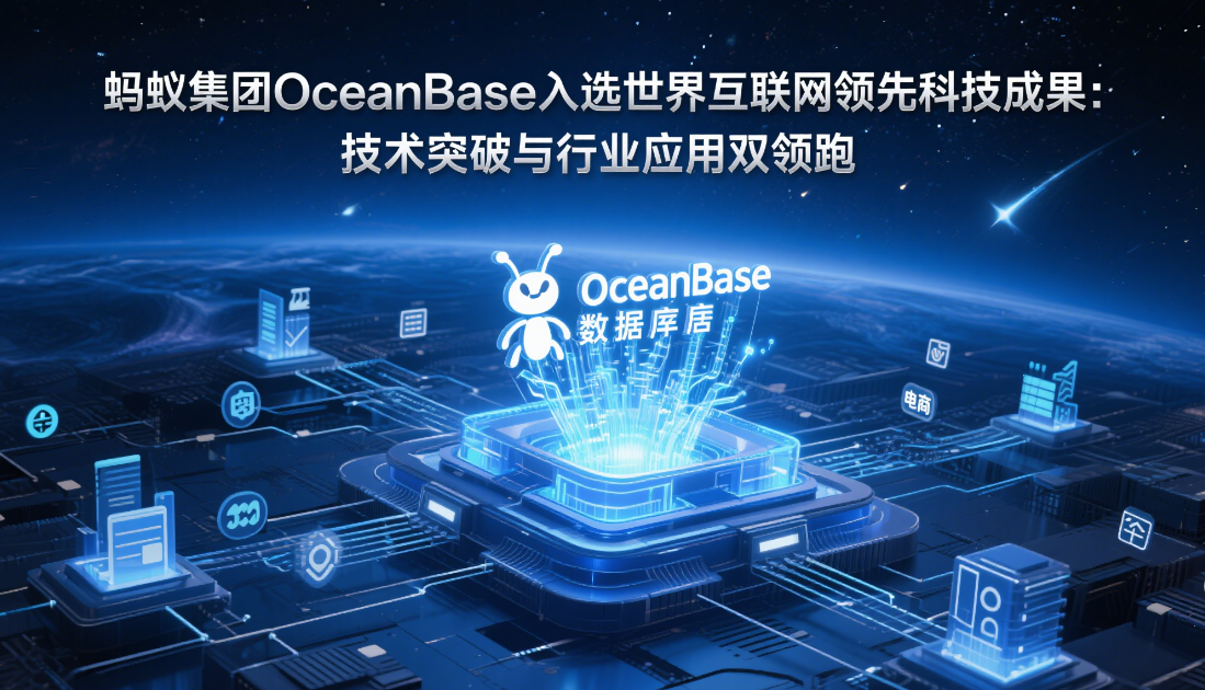 蚂蚁集团OceanBase入选世界互联网领先科技成果：技术突破与行业应用双领跑
